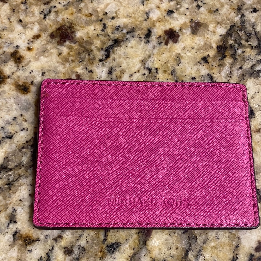 Michael Kors Fuchsia Card Holder